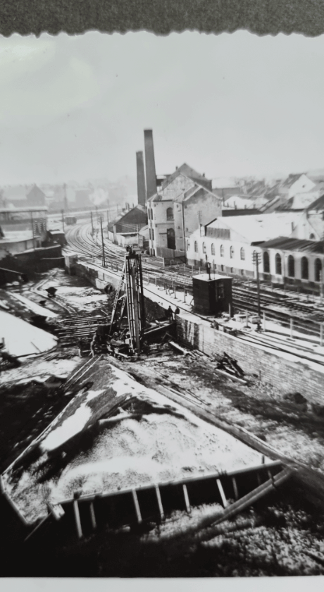 Construction of a gas plant IDEG avenue Allbert 1er in Namur in 1937